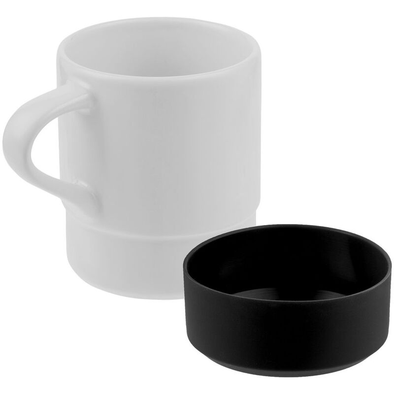 Кружка с силиконовой подставкой Protege, черная арт.12892.30