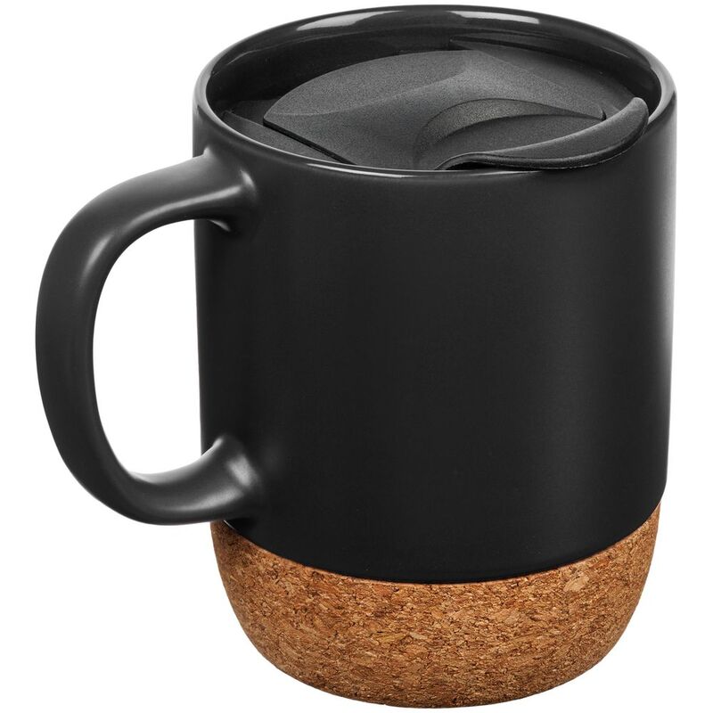 Кружка с пробковой подставкой Corky Walk, черная арт.12893.30