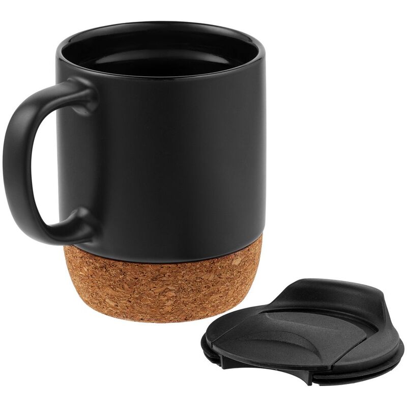 Кружка с пробковой подставкой Corky Walk, черная арт.12893.30