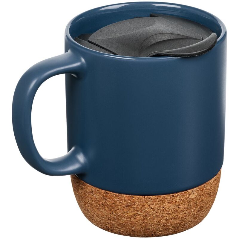 Кружка с пробковой подставкой Corky Walk, синяя арт.12893.40