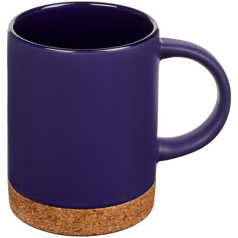 Кружка с пробковой подставкой Corky, синяя арт.12894.40