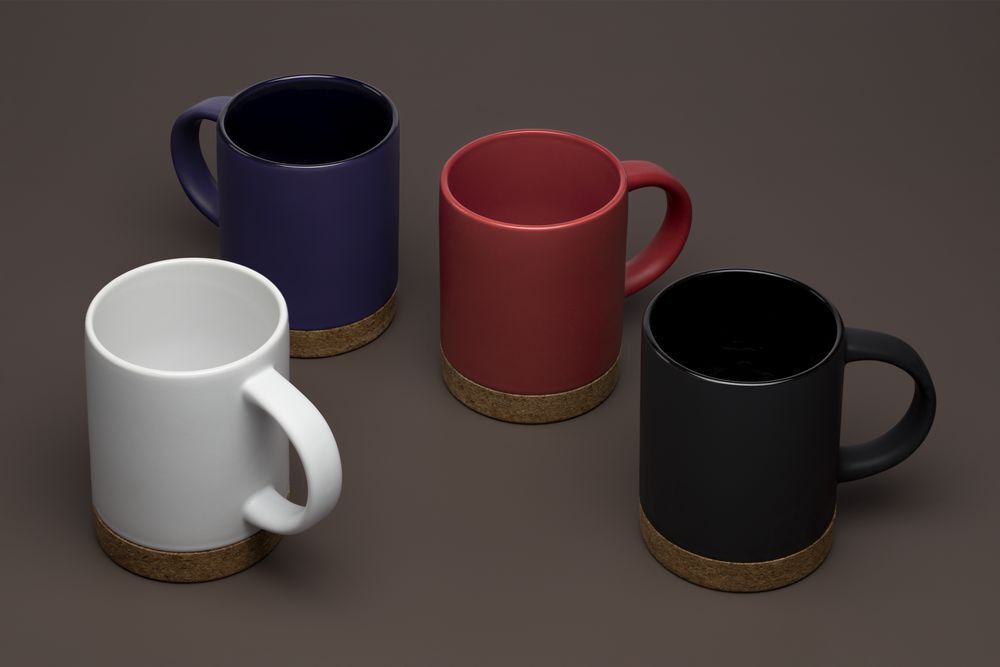 Кружка с пробковой подставкой Corky, синяя арт.12894.40