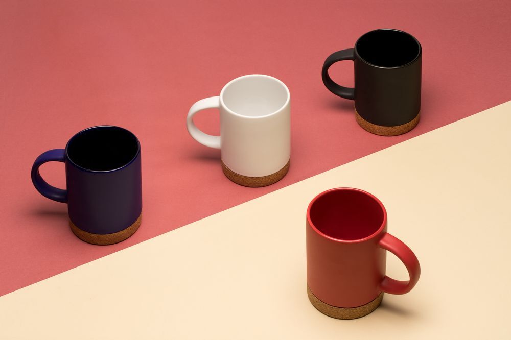 Кружка с пробковой подставкой Corky, синяя арт.12894.40