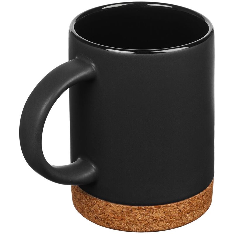 Кружка с пробковой подставкой Corky, черная арт.12894.30