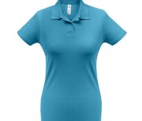 Рубашка поло женская ID.001 бирюзовая арт.PWI11441