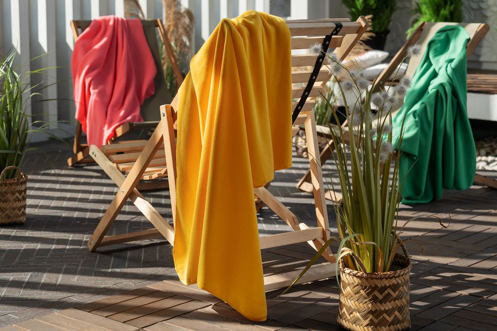 Флисовый плед Warm&Peace, желтый арт.7669.80