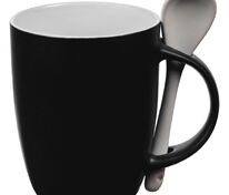 Кружка с ложкой Cheer Up, ver.2, черная арт.14665.30