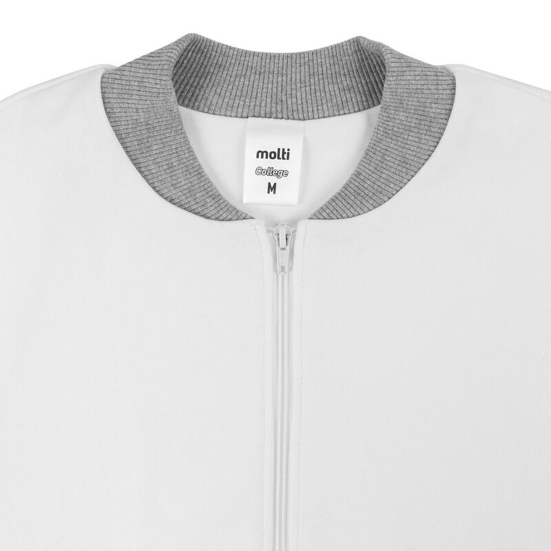 Бомбер College, молочно-белый арт.11577.60