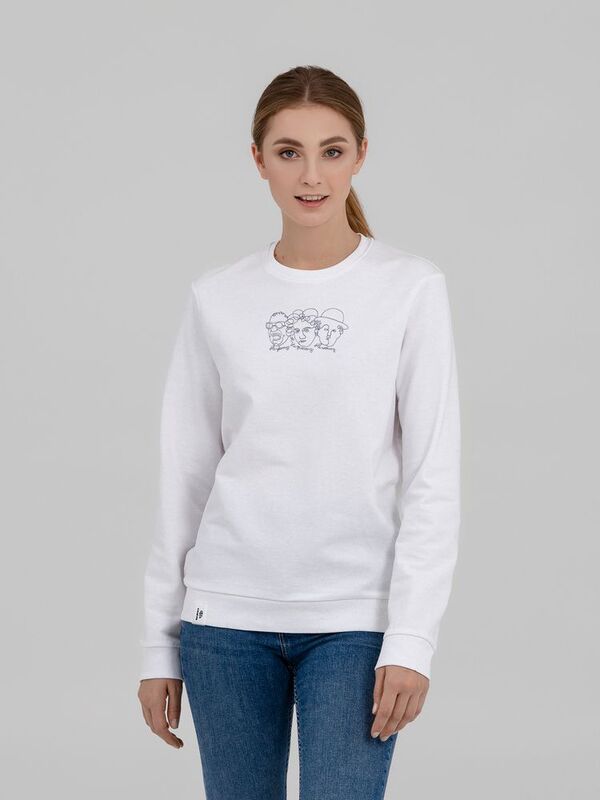 Свитшот &laquo;Три автора&raquo;, белый арт.71149.60