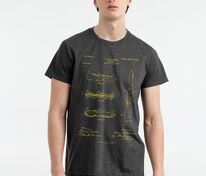 Футболка приталенная Old Patents. Knife, черный меланж арт.70753.30