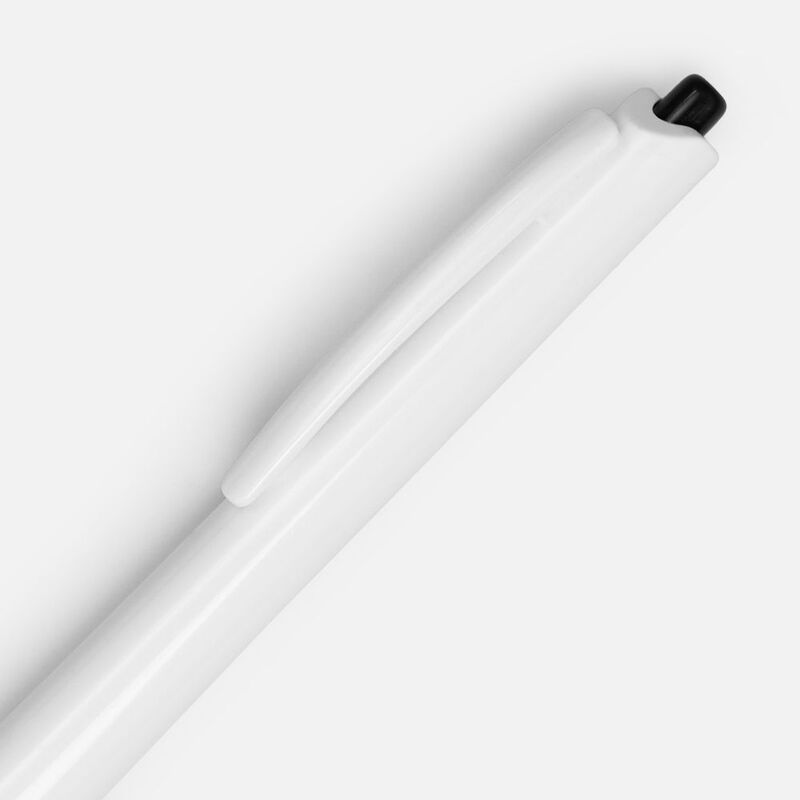 Ручка шариковая Tick, белая с черным арт.15906.63