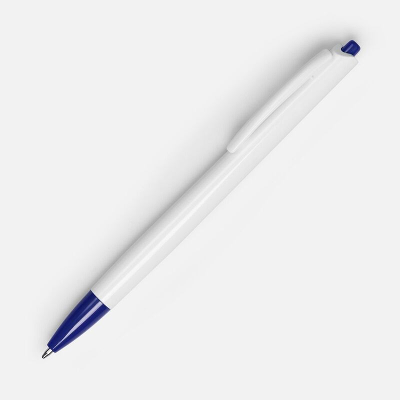 Ручка шариковая Tick, белая с синим арт.15906.64