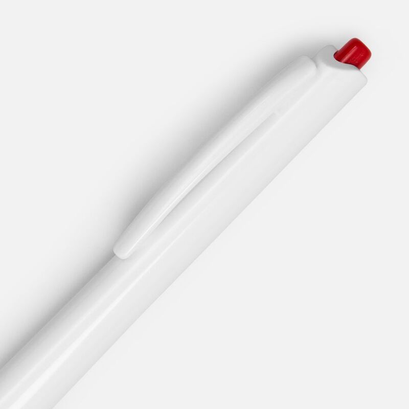 Ручка шариковая Tick, белая с красным арт.15906.65