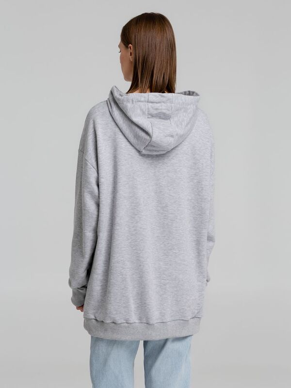 Худи оверсайз &laquo;Чистая соль&raquo;, серый меланж арт.71171.11