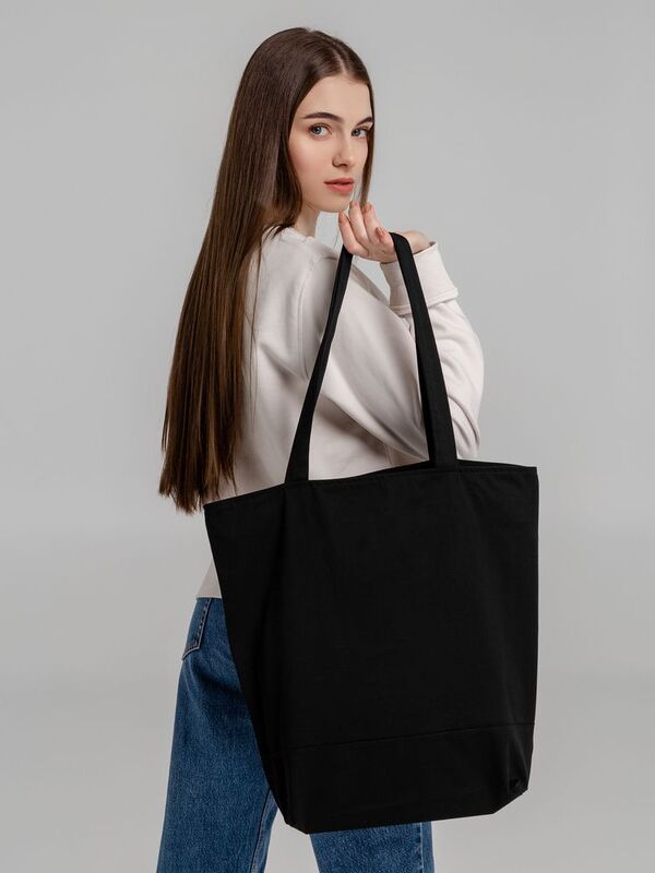 Сумка для покупок на молнии Shopaholic Zip, черная арт.11683.33