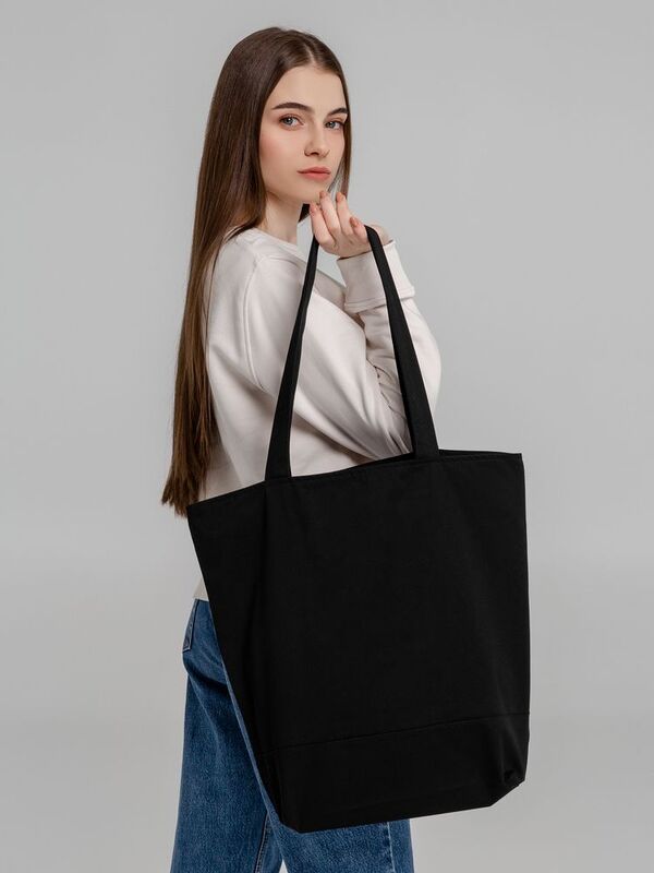 Сумка для покупок на молнии Shopaholic Zip, черная арт.11683.33