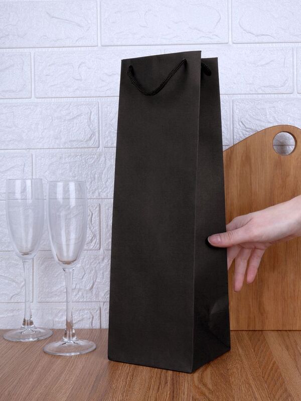 Пакет под бутылку Vindemia, черный арт.75556.30
