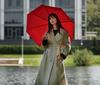 Зонт складной Monsoon, красный арт.14518.50