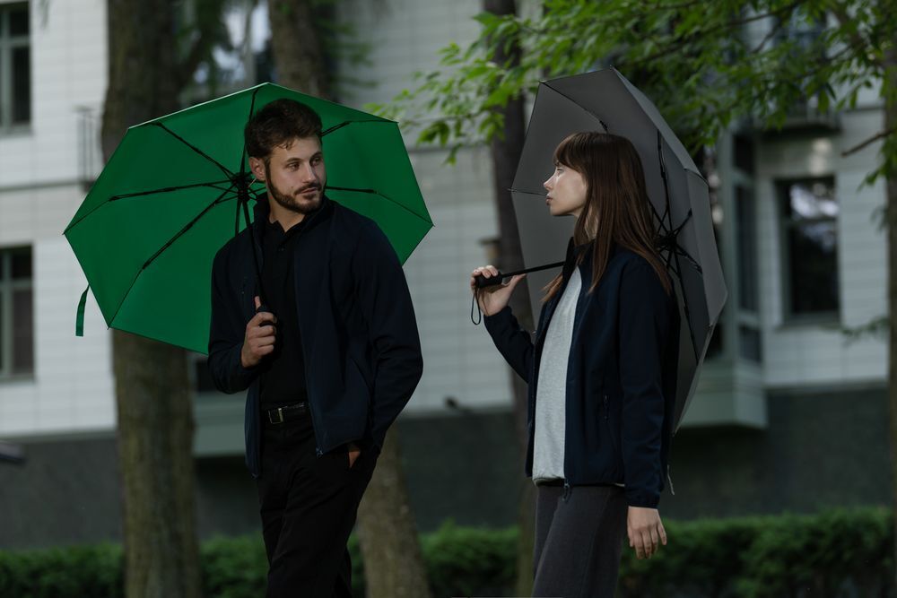 Зонт складной Monsoon, серый арт.14518.10