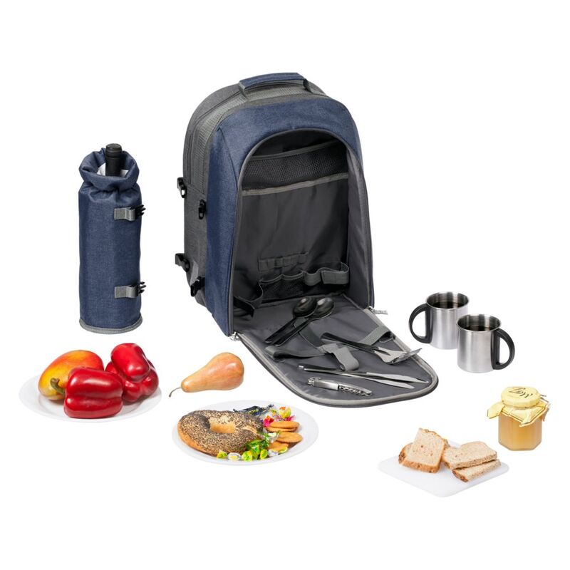 Набор для пикника Fridag на 2 персоны, темно-синий с серым арт.3900.41