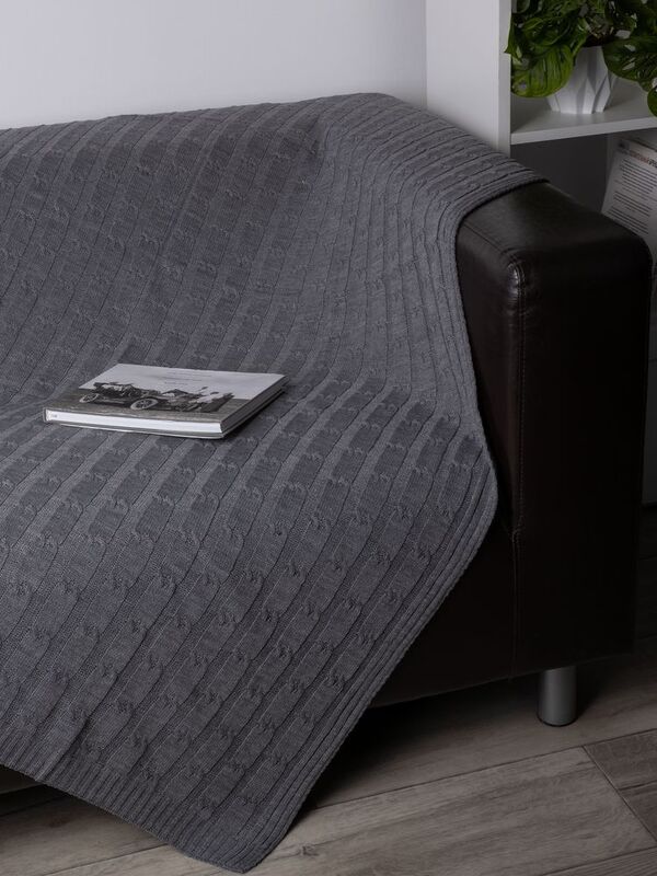 Плед Trenza, серый арт.23348.10