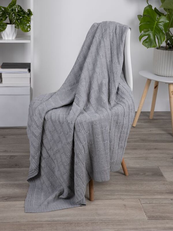 Плед Trenza, светло-серый арт.23348.16