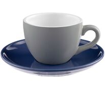 Чайная пара Cozy Morning, серая с синим арт.79134.14