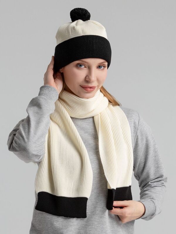 Шапка Snappy, белая с черным арт.76261.36