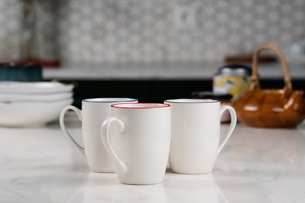 Кружка Simmy, белая с синим арт.15883.40