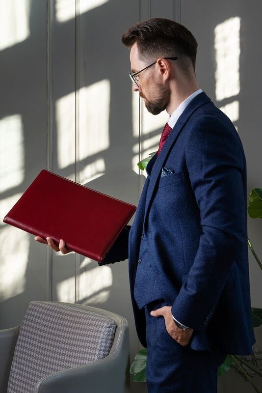 Папка адресная Signature, бордовая арт.16601.55