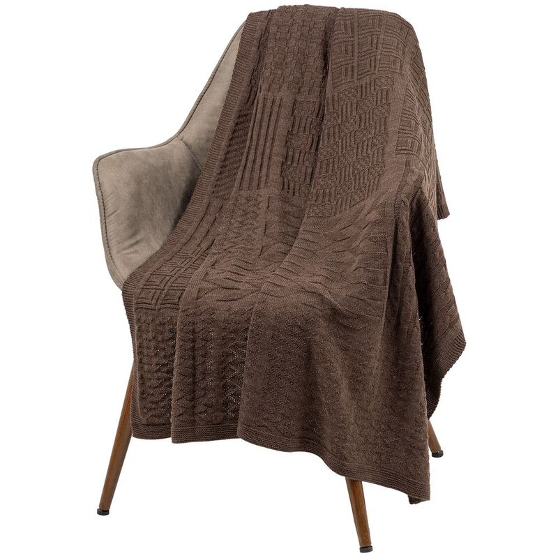 Плед Snippet, коричневый меланж арт.15878.59