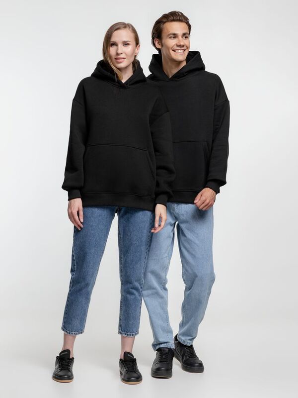 Худи оверсайз Kulonga Comfort Heavy, черное арт.14046.30