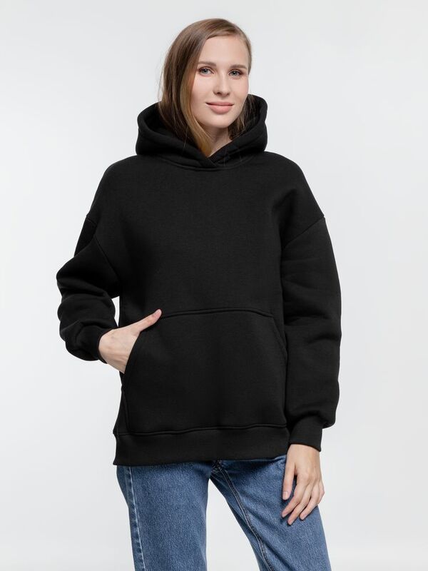 Худи оверсайз Kulonga Comfort Heavy, черное арт.14046.30