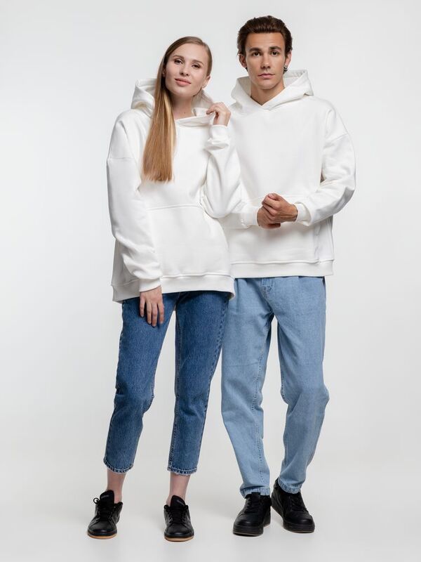 Худи оверсайз Kulonga Comfort Heavy, молочно-белое арт.14046.60