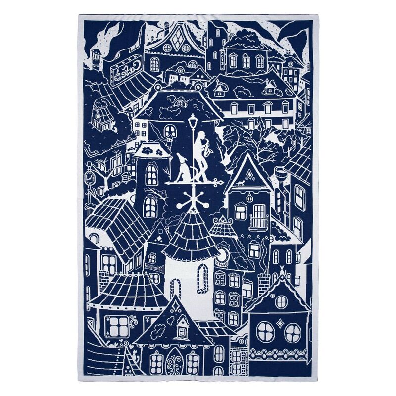 Плед на заказ Tricksy Net, 2 цвета, S, полушерсть арт.18016.02