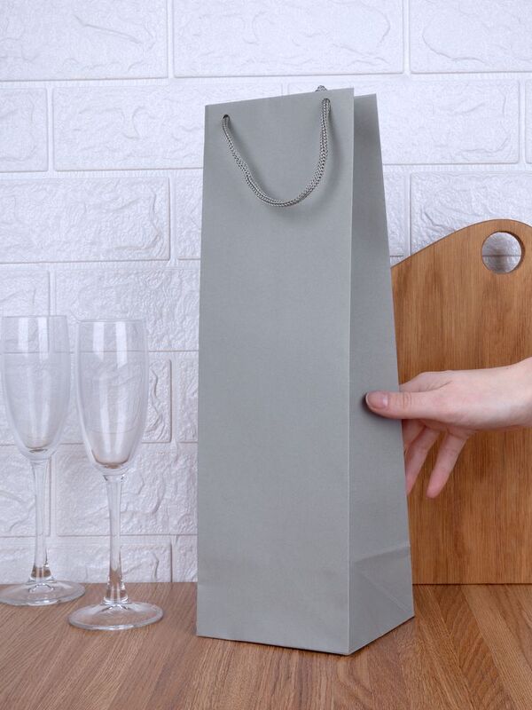 Пакет под бутылку Vindemia, серый арт.75556.10
