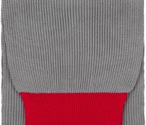 Шарф Snappy, светло-серый с красным арт.76262.51