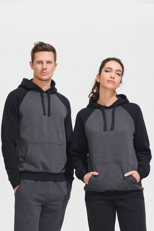 Толстовка унисекс Seattle, темный меланж с черным арт.02998993