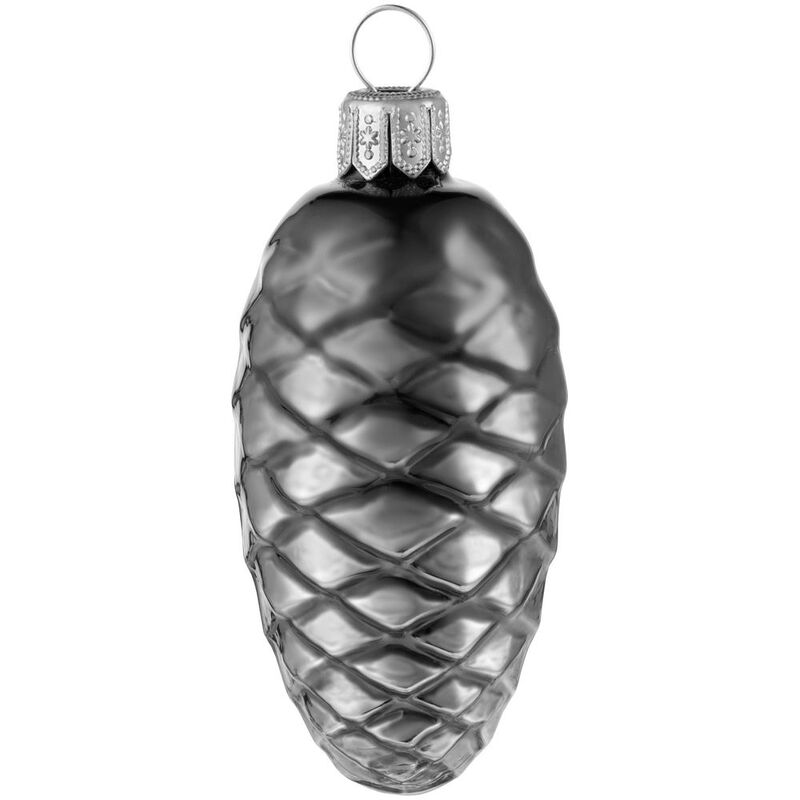 Елочная игрушка &laquo;Шишка&raquo;, серая (графит) арт.15859.10