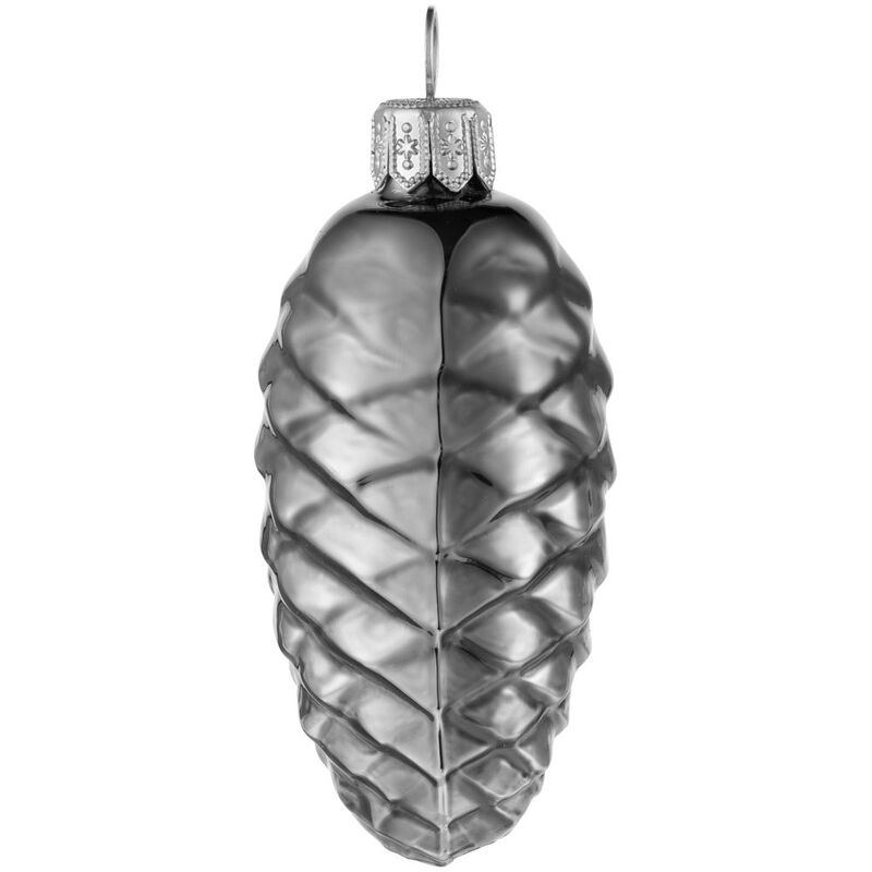 Елочная игрушка &laquo;Шишка&raquo;, серая (графит) арт.15859.10