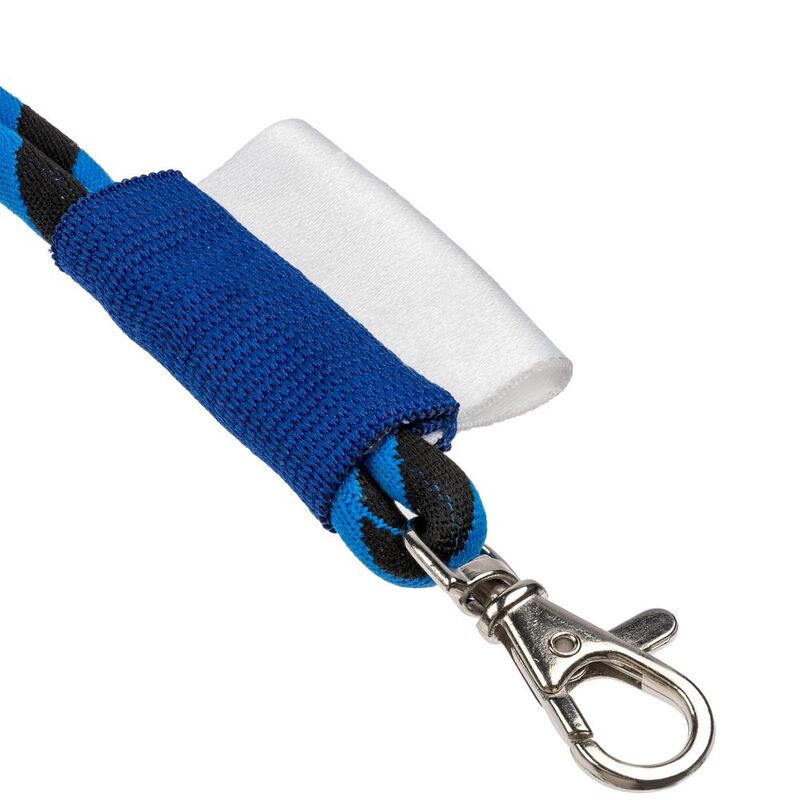 Шнурок для бейджа Tube Long, черный с синим арт.14006.34