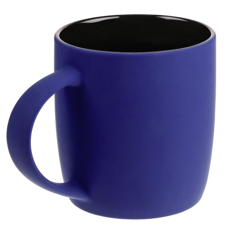 Кружка Surprise Touch Black с покрытием софт-тач, синяя арт.13356.40