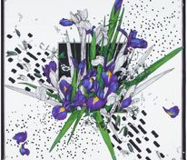 Платок шелковый Delicate, ирисы арт.20088.02