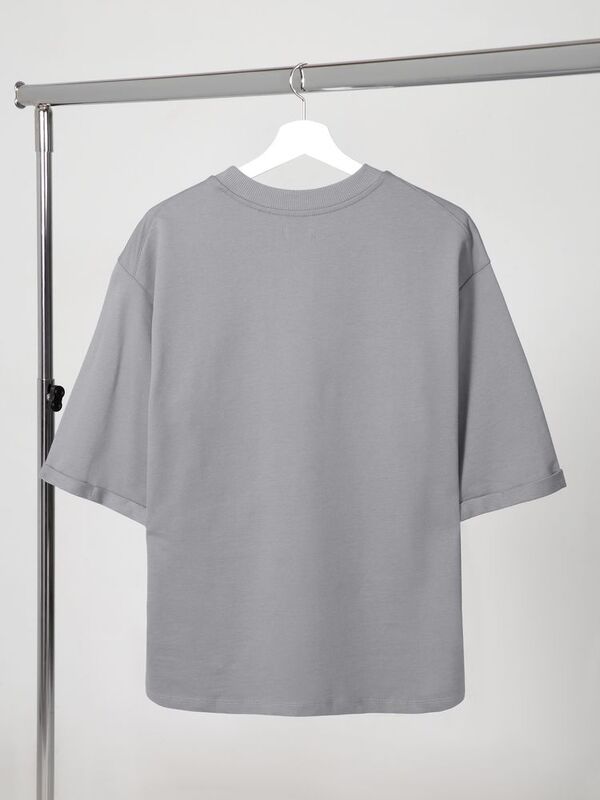 Футболка оверсайз унисекс Kosmos 2.0, светло-серая арт.14610.10