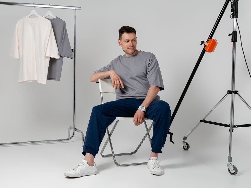 Футболка оверсайз унисекс Kosmos 2.0, светло-серая арт.14610.10