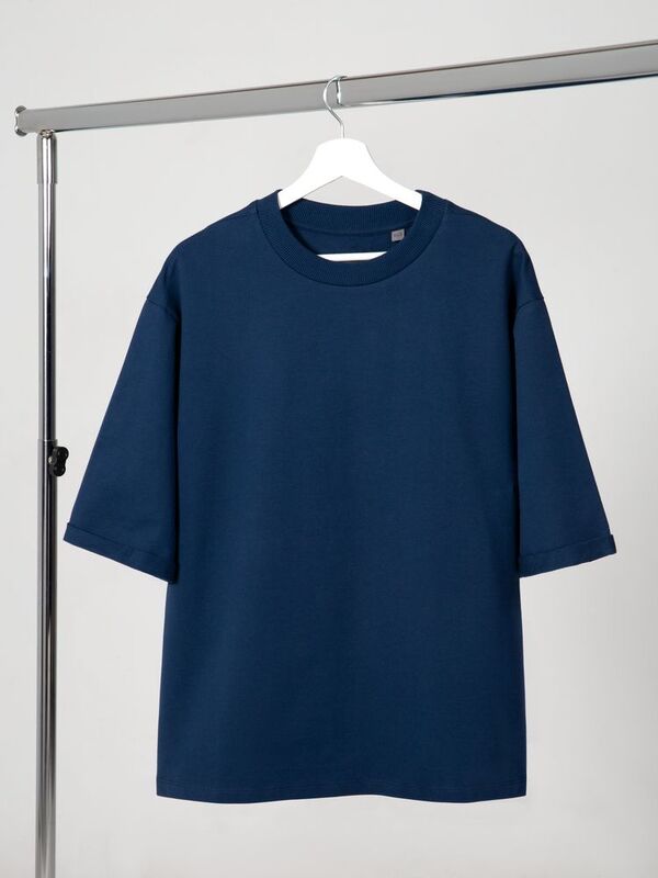 Футболка оверсайз унисекс Kosmos 2.0, темно-синяя арт.14610.40