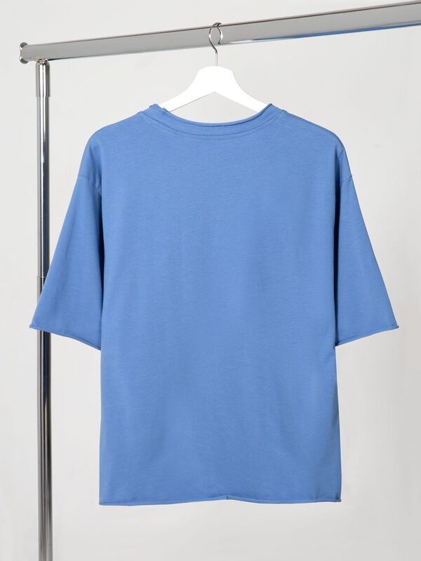 Футболка оверсайз Vozduh 2.0, синяя арт.14611.44