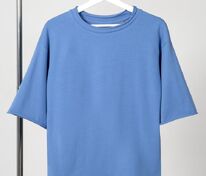 Футболка оверсайз Vozduh 2.0, синяя арт.14611.44