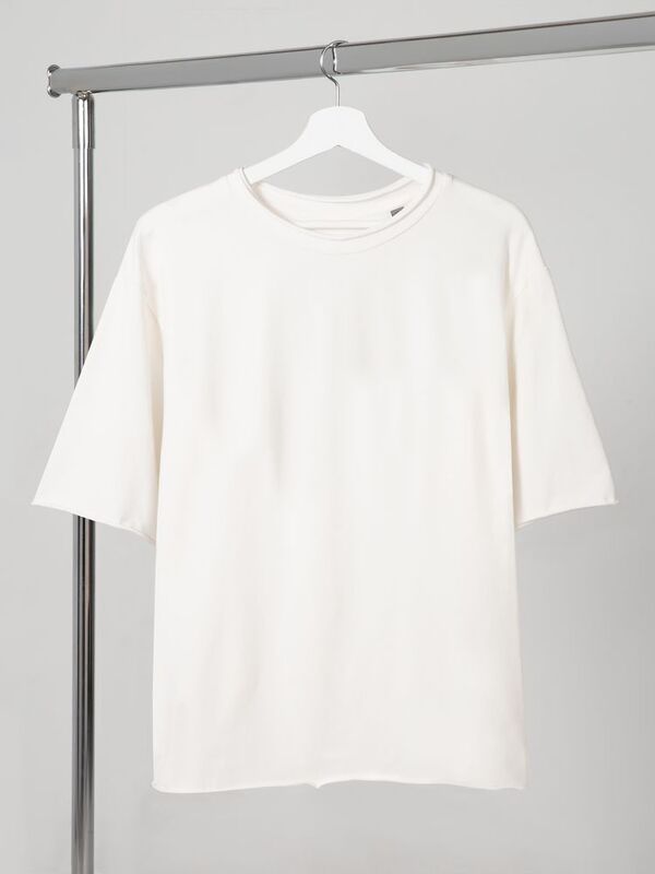 Футболка оверсайз Vozduh 2.0, кремовая арт.14611.60