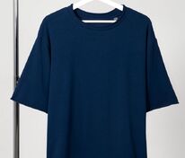 Футболка оверсайз Vozduh 2.0, темно-синяя арт.14611.40